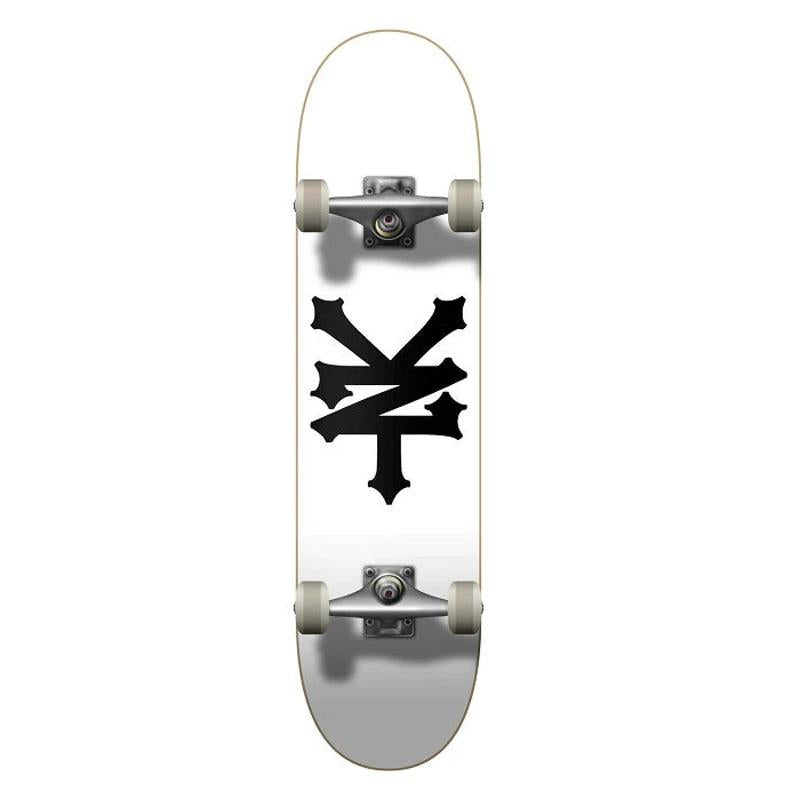 Zoo York Skateboards OG 95 Crackerjack Factory Complete Skateboard White Black 8"
