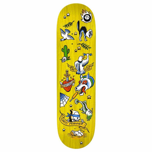 Anti Hero Skateboard Deck Pfanner No Regerts True Fit Yellow Multi 8.25"