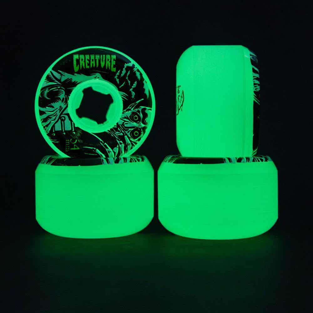 OJ Mini Skateboard Wheels Coffin Box Bloodsuckers Glow In The Dark 101a 54mm