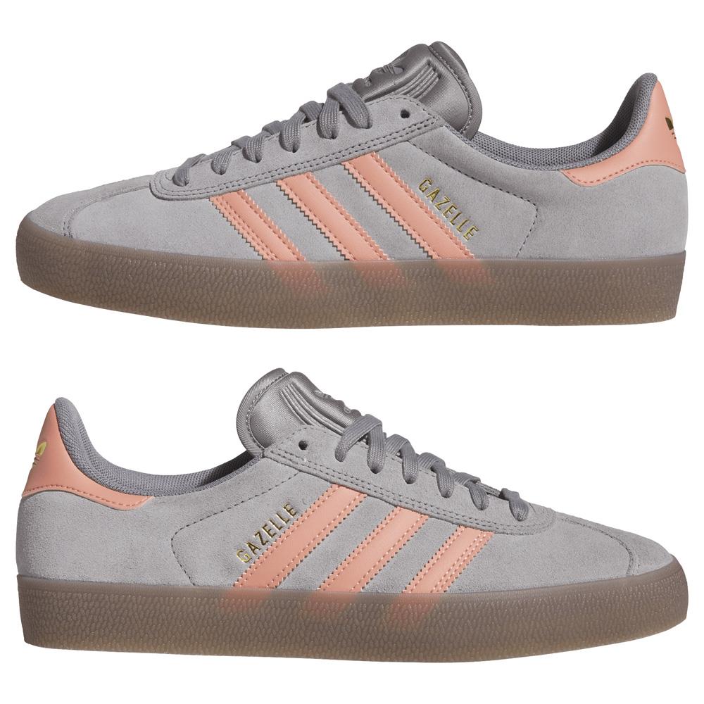Adidas Skateboarding Gazelle Skate Shoes Grey Three Wonder Clay Gum