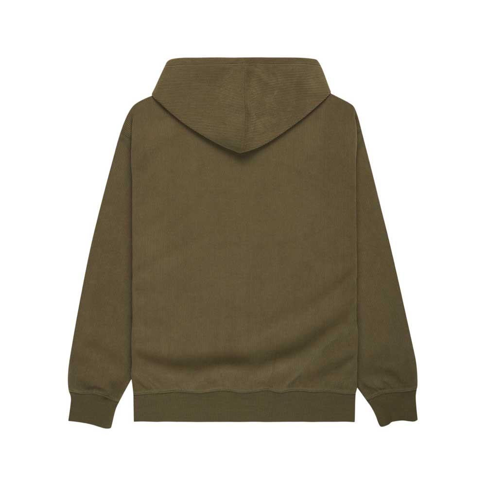 Element Serif Coruroy Pullover Hooded Sweatshirt Kalamata Brown Green