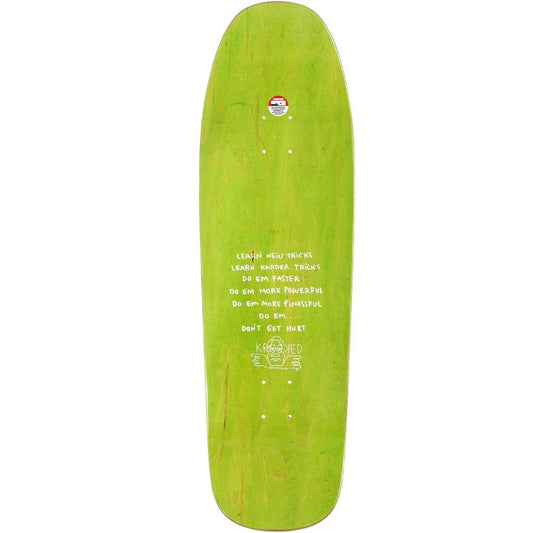 Krooked Sandoval Peace Sign Blue Skateboard Deck 9.81"