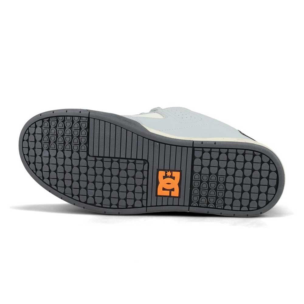 DC Shoe Co Command Skate Shoes Grey Dark Grey Orange
