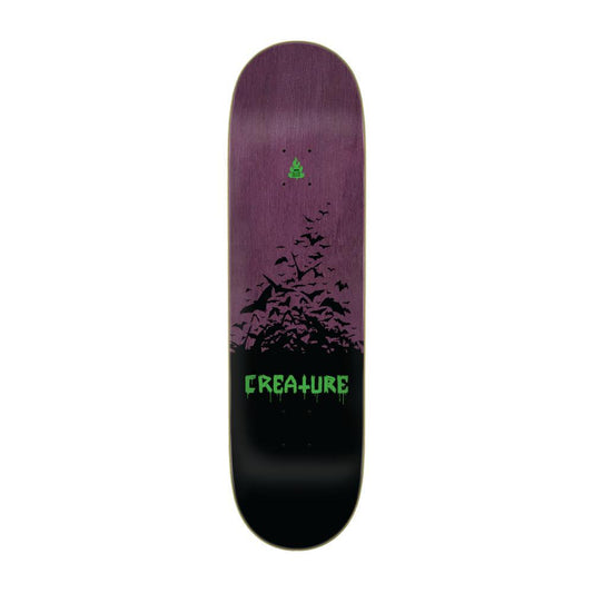 Creature VX Skateboard Deck Torres Skull Bat Stumps Black Purple 8.51"