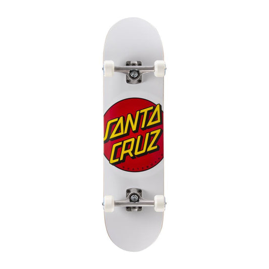 Santa Cruz Classic Dot White Complete Skateboard Kit 8"