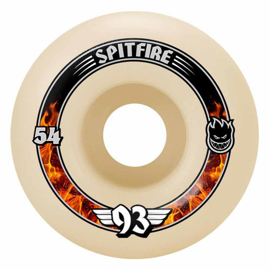 Spitfire Forumla Four Skateboard Wheels 93 Soft Slide Radials White 54mm