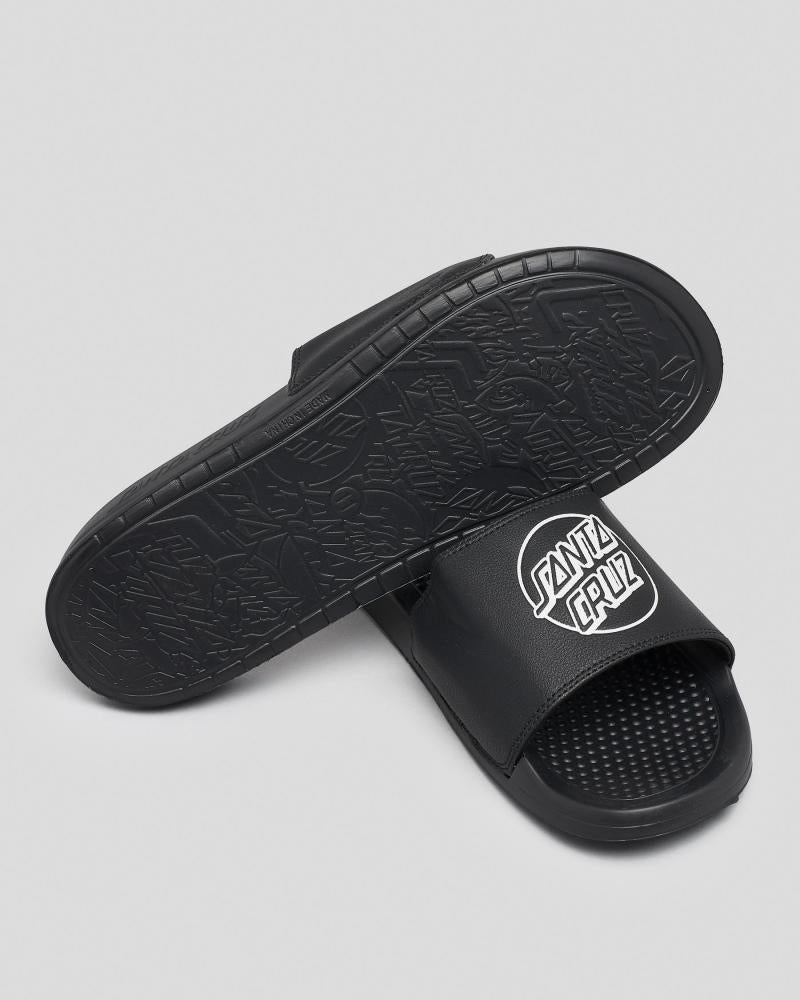 Santa Cruz Mens Sandals Opus Dot Slides Black new