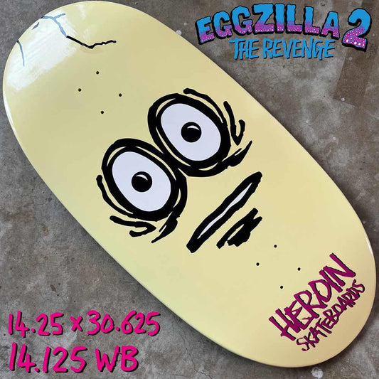 Heroin Skateboards Eggzilla 2 Skateboard Deck 14”