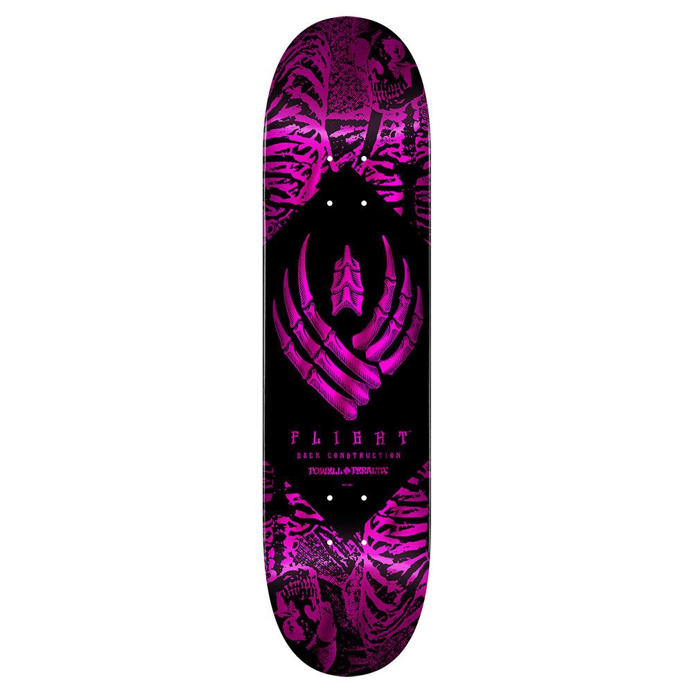 Powell Peralta Flight Skeleton Pink Foil Skateboard Deck 8.0"