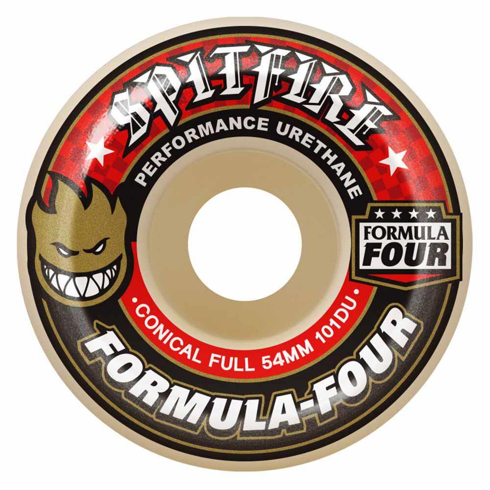 Spitfire Formula Four Skateboard Wheels Conical Full 101 White 58mm