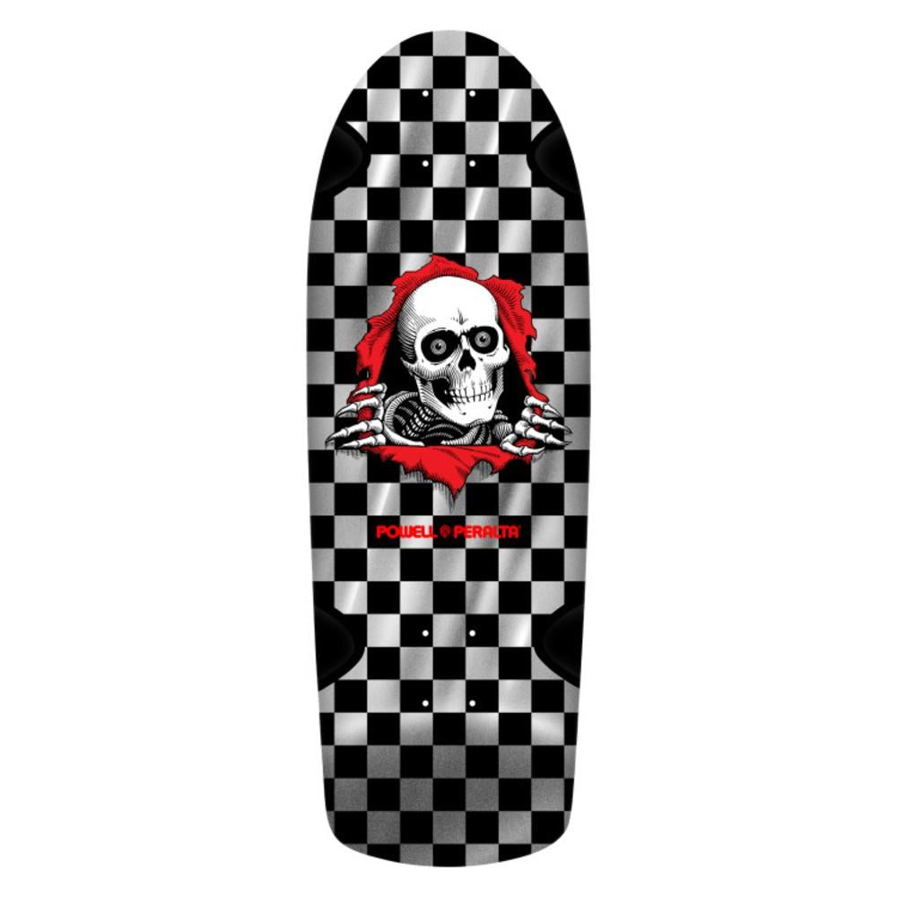 Powell Peralta Ripper O.G. Checkered '17' Silver Foil Skateboard Deck 10"