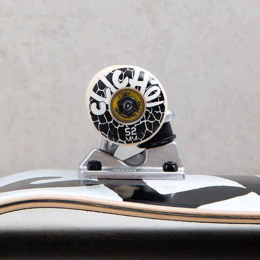 Cliché Handwritten Factory Complete Skateboard White Black 8''