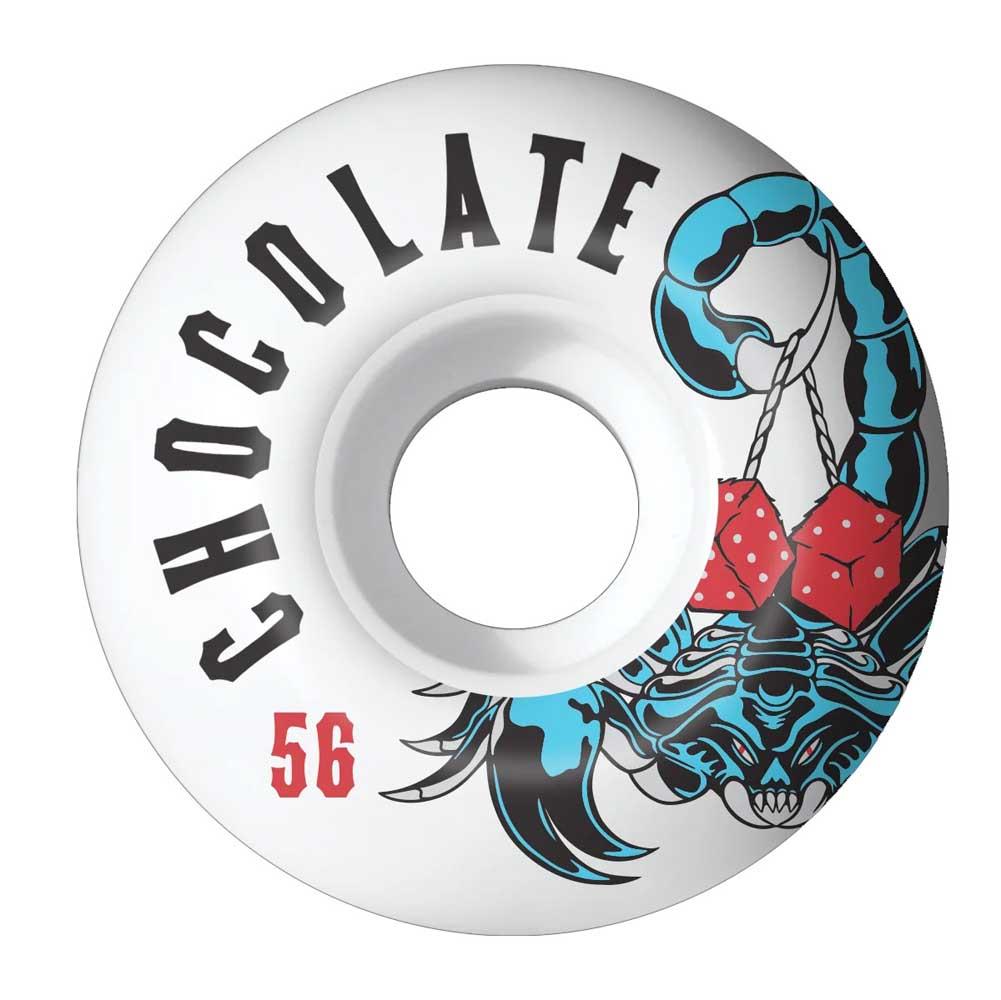 Chocolate Skateboards Scorpion Dice Staple Skateboard Wheels White 56mm 99A