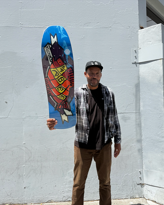 Krooked Barbee Trophy Skateboard Deck Blue 9.5"