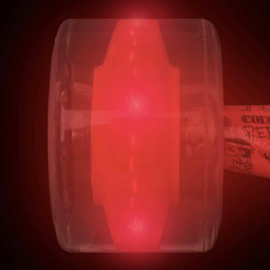 Slimeballs X Stranger Things Hellfire Skateboard Wheels & Bearings Red 66mm 78A LED Light Ups