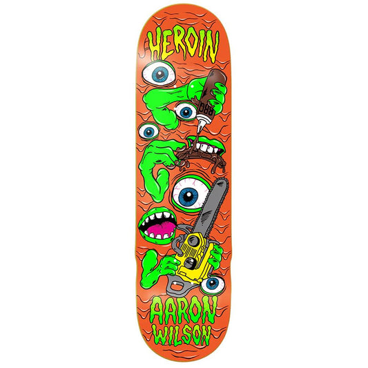 Heroin Skateboards Aaron Wilson Mutate Or Die Skateboard Deck 8.5"