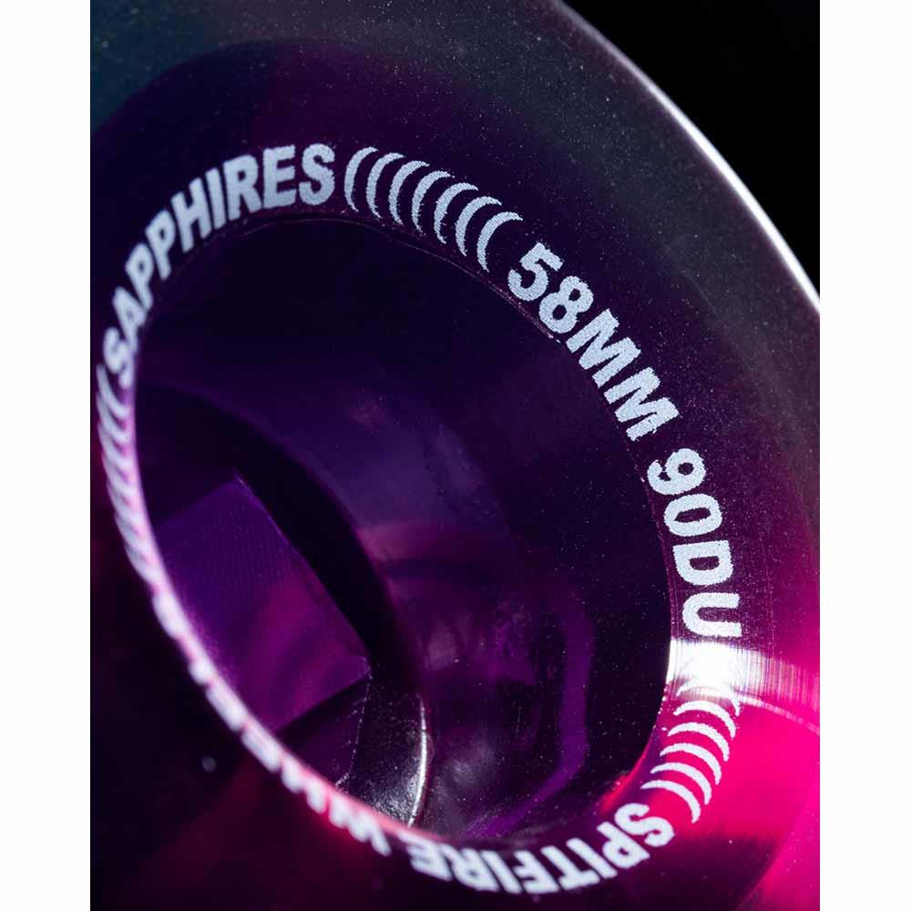 Spitfire Skateboard Wheels Sapphire 90DU Outer Core Purple 58mm