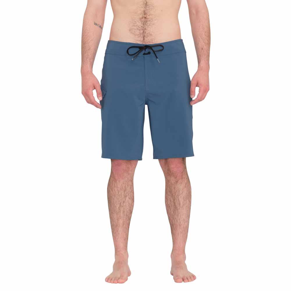 Volcom Lido Solid Modern Shorts Trunks Aged Indigo Blue