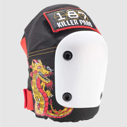 187 Killer Skateboard Pads Adult Six Pack Set Caballero Black/ Red/ Gold