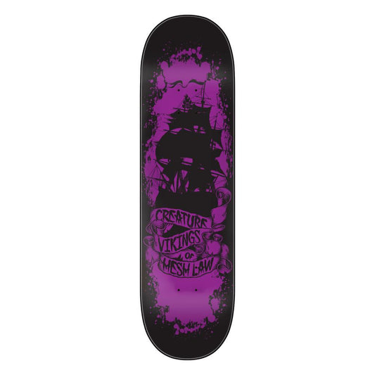 Creature Russell Vikings Hesh Law XX Purple Green Skateboard Deck 8.75"