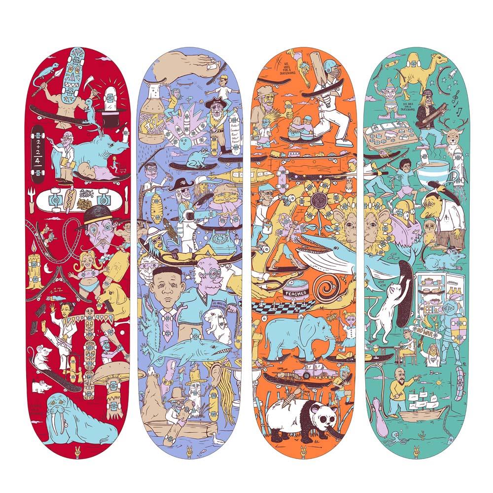 Drawing Boards Skateboard Deck 101 Series Skateboard Deck 1 8.25"