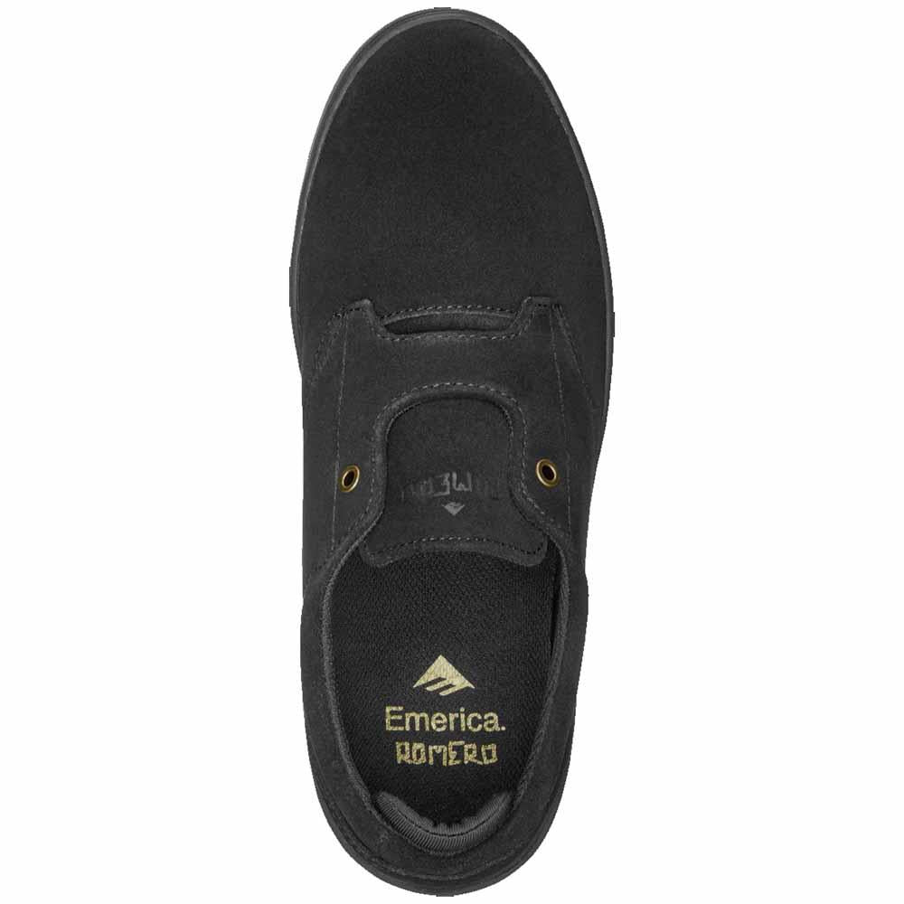 Emerica Romero Skater Skate Shoes Black Black