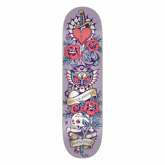 Santa Cruz XV Everslick Skateboard Deck Sommer Tattooed Pink/Purple 8.25 "