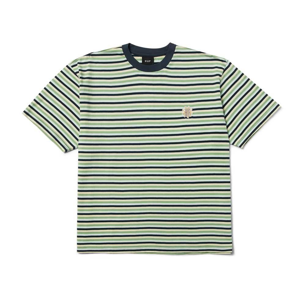 Huf Apollo Striped Short Sleeve Knit Boxy T-Shirt Blue