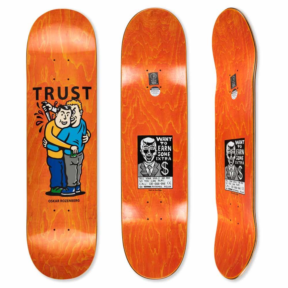 Polar Skateboards Oskar Rozenberg Trust Veneer Skateboard Deck 8.5" short