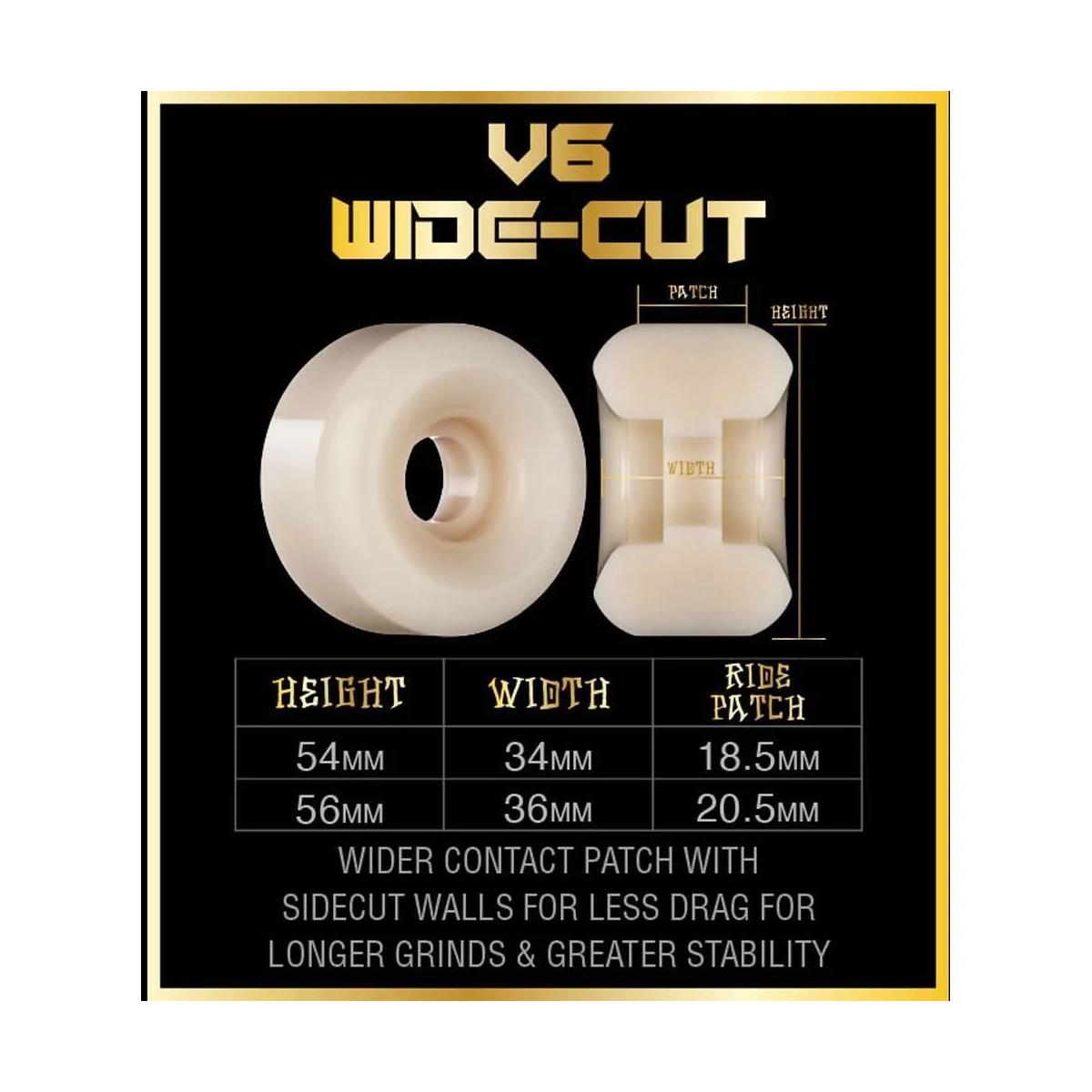 Bones Skateboard Wheels X-Formula Xcell 97A V6 Wide-cut 54mm