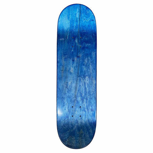 Baglady Supplies Throw Up Skateboard Deck Blue Stain 8.375"