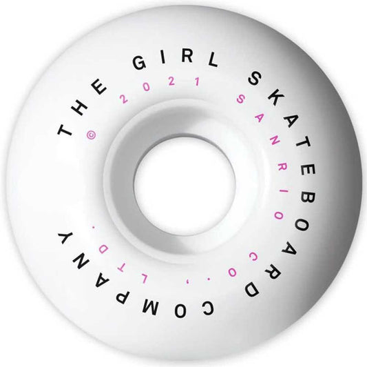 Girl Skateboards Sanrio Tokyo Speed Staple Skateboard Wheels White 54mm 99A