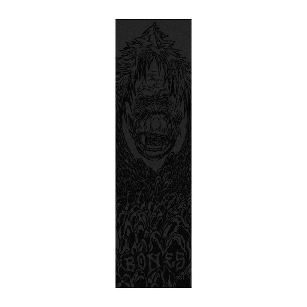 BONES Skateboard Wheels Forest Face Grip Tape Sheet 9" x 33" Black