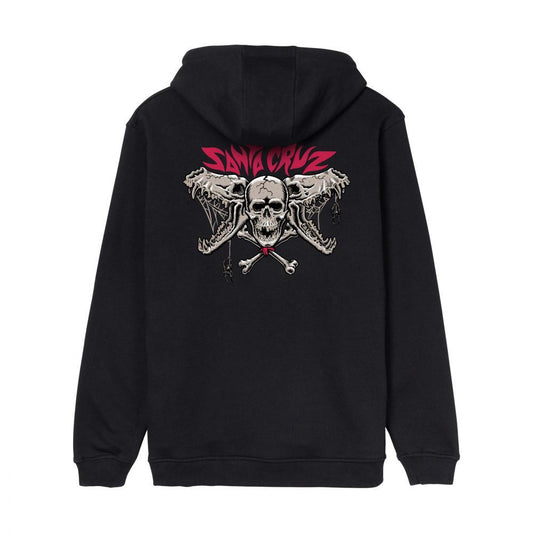 Santa Cruz Hooded Sweatshirt Pace Torch Bones Black Large
