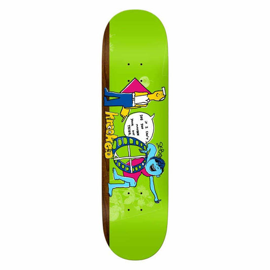 Krooked Skateboard Deck Sebo Not Their Green 8.5"