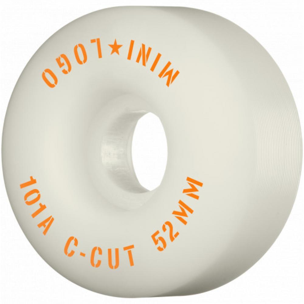 Mini Logo Skateboard Wheels C-Cut 2 101a White 52mm