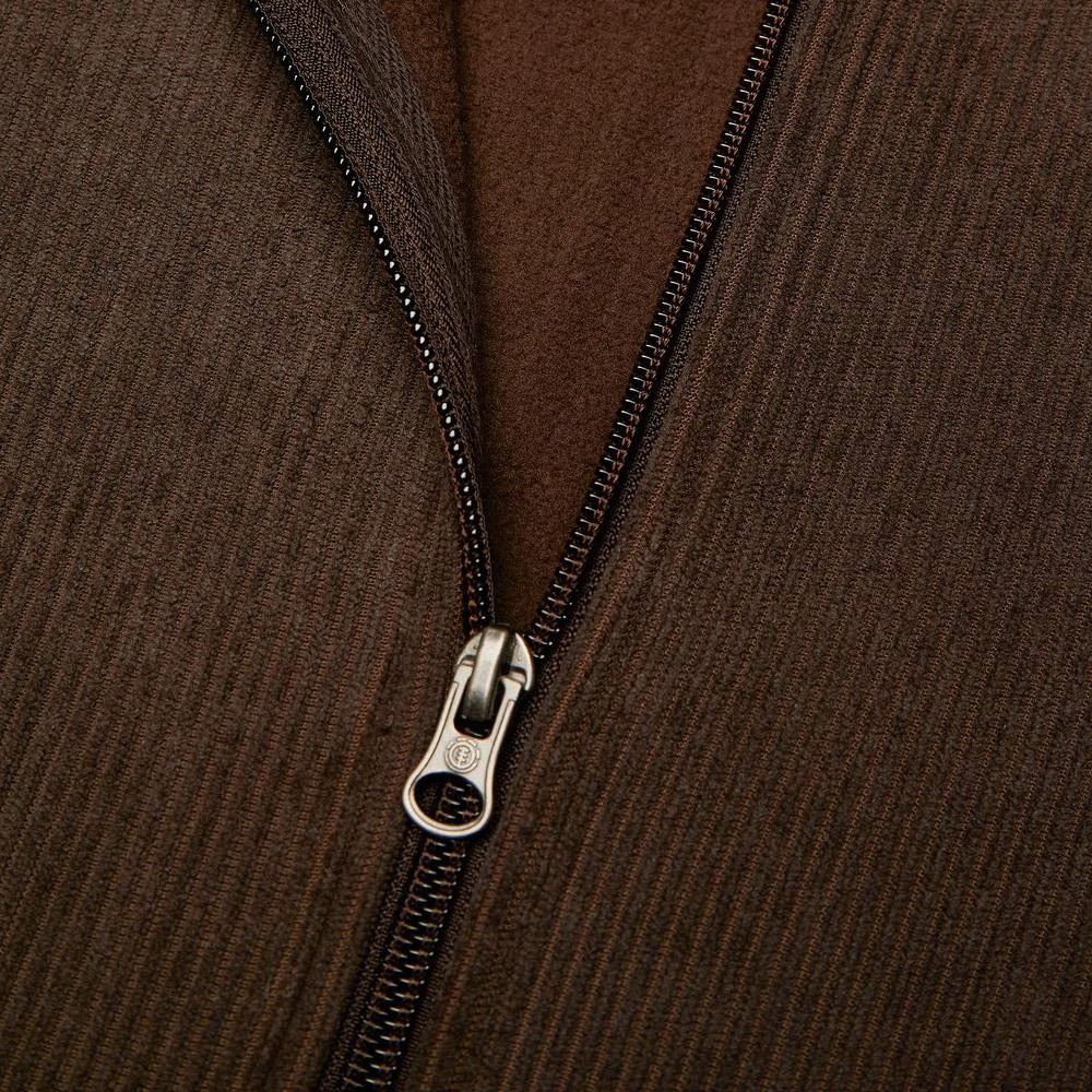 Element Lowcase Corduroy Zip Hooded Sweatshirt Java Brown