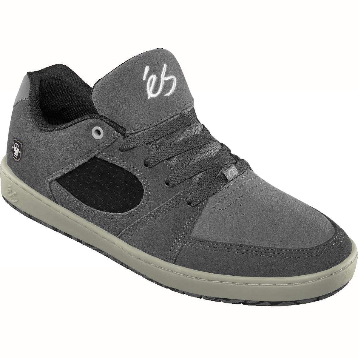 E's Accel Slim X Sants Grey Black Skate Shoes