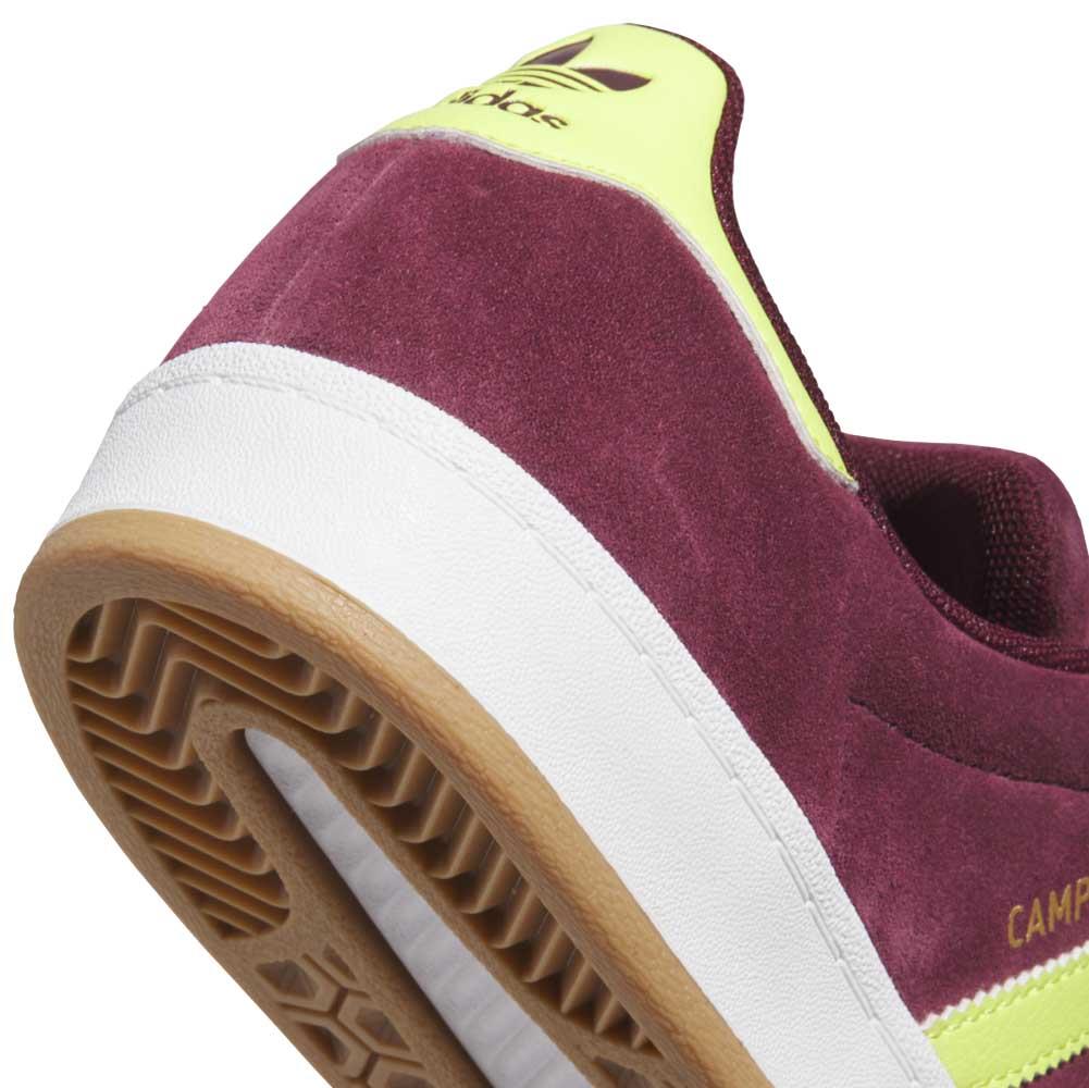 Adidas Skateboarding Campus ADV Maroon Semi Solar Yellow White Skate Shoes