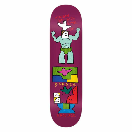 Krooked Skateboard Deck Barbee We Maroon 8.75"