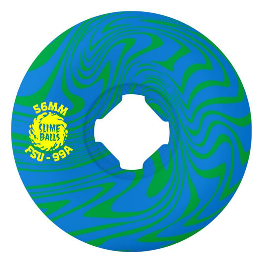 SlimeBalls Skateboard Wheels Fletcher Guest Vomit Green Blue Swirl 99a 56mm