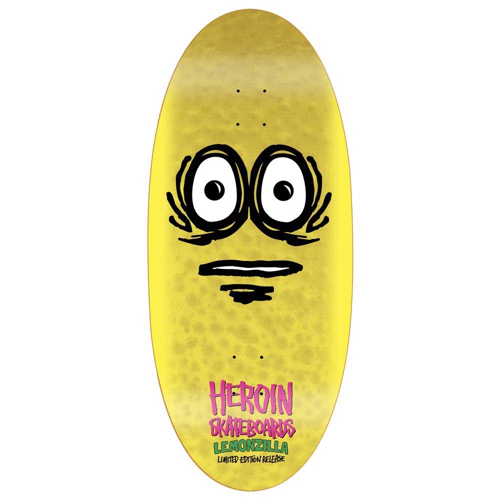 Heroin Skateboards Lemonzilla Yellow Skateboard Deck 13.5”