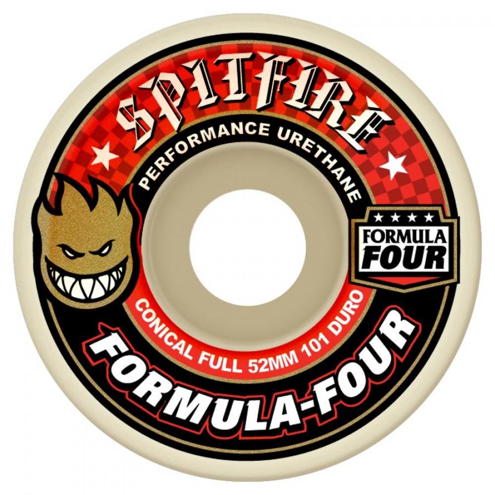 Spitfire Formula Four Conical Full Skateboard Wheels 101DU 56mm Natural