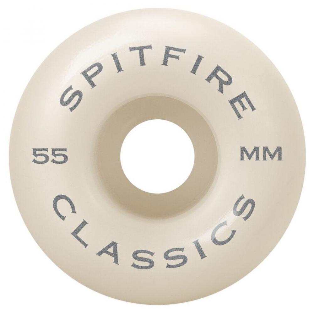 Spitfire Classic Skateboard Wheels White 55mm