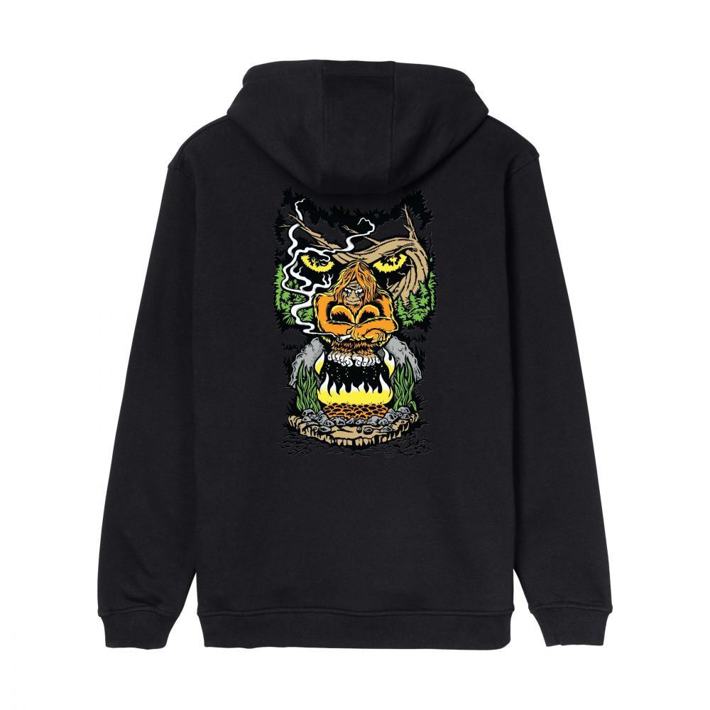 Santa Cruz Hooded Sweatshirt Winkowski Big Foot Black Large