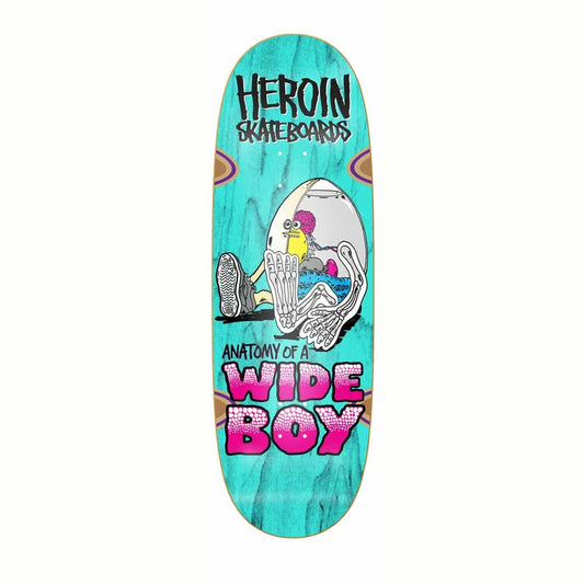 Heroin Skateboards Anatomy of a Wide Boy Skateboard Deck 10.4"