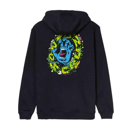 Santa Cruz Hooded Sweasthirt Slime Scream Black Medium