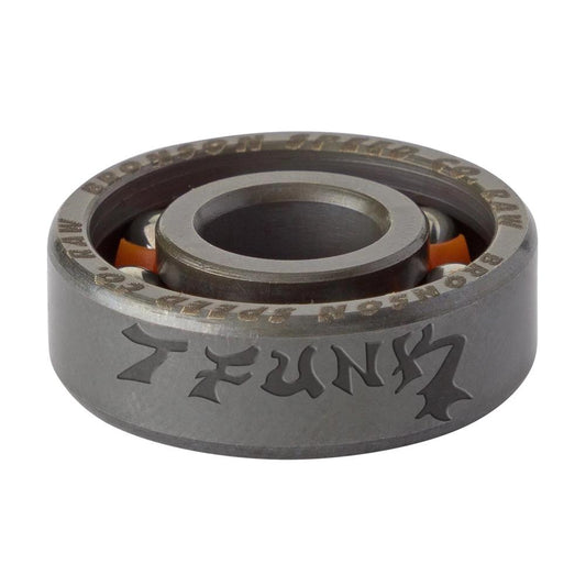 Bronson Speed Co. Skateboard Bearings TFunk Pro Raw (Pack of 8) Black 8 mm
