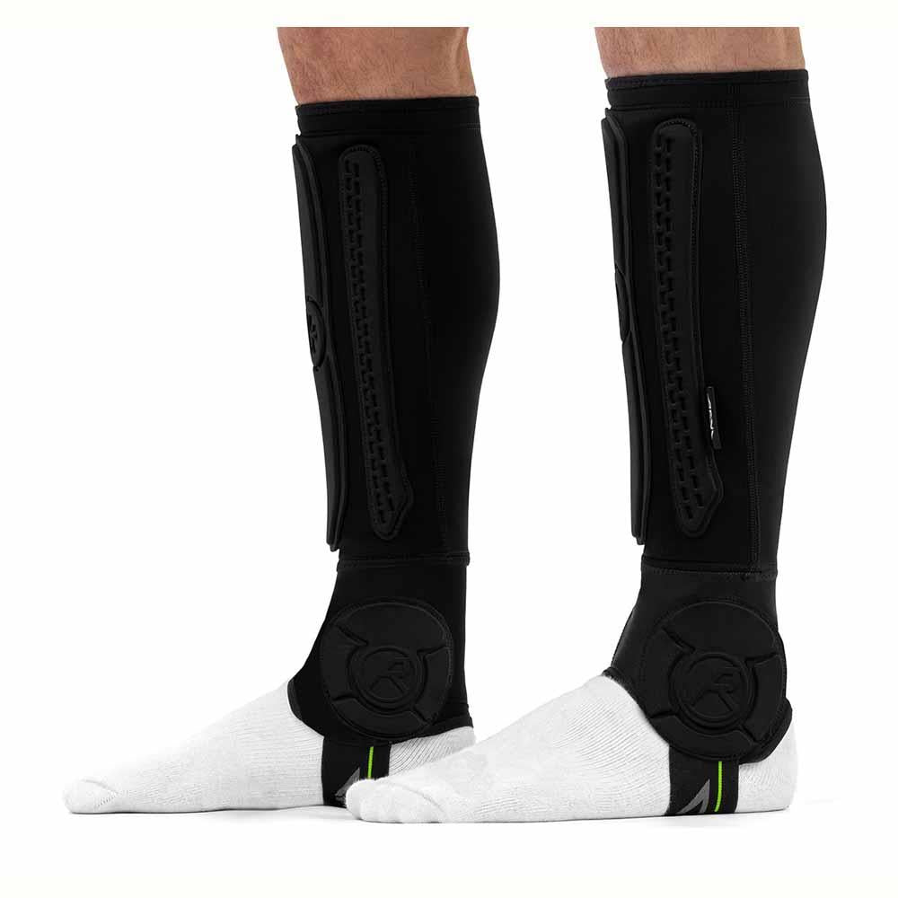 REKD Energy Covert Shin+Ankle Guards Black Long