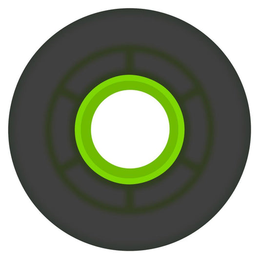 Ricta Skateboard Wheels Clouds Transparent Soft 78a Black/Green 55mm